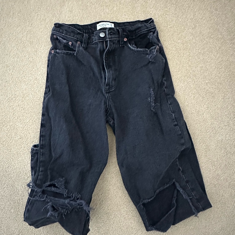 Black Curve Love Abercrombie Jeans THE 90s Straight Ultra High Rise